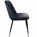Scaun Jill Velvet, Signal, 48x44x85 cm, catifea/otel, negru