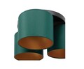 Plafoniera ELTAP, Vespillo, 45x18 cm, 3xE27, 15W, otel/PVC, verde/auriu