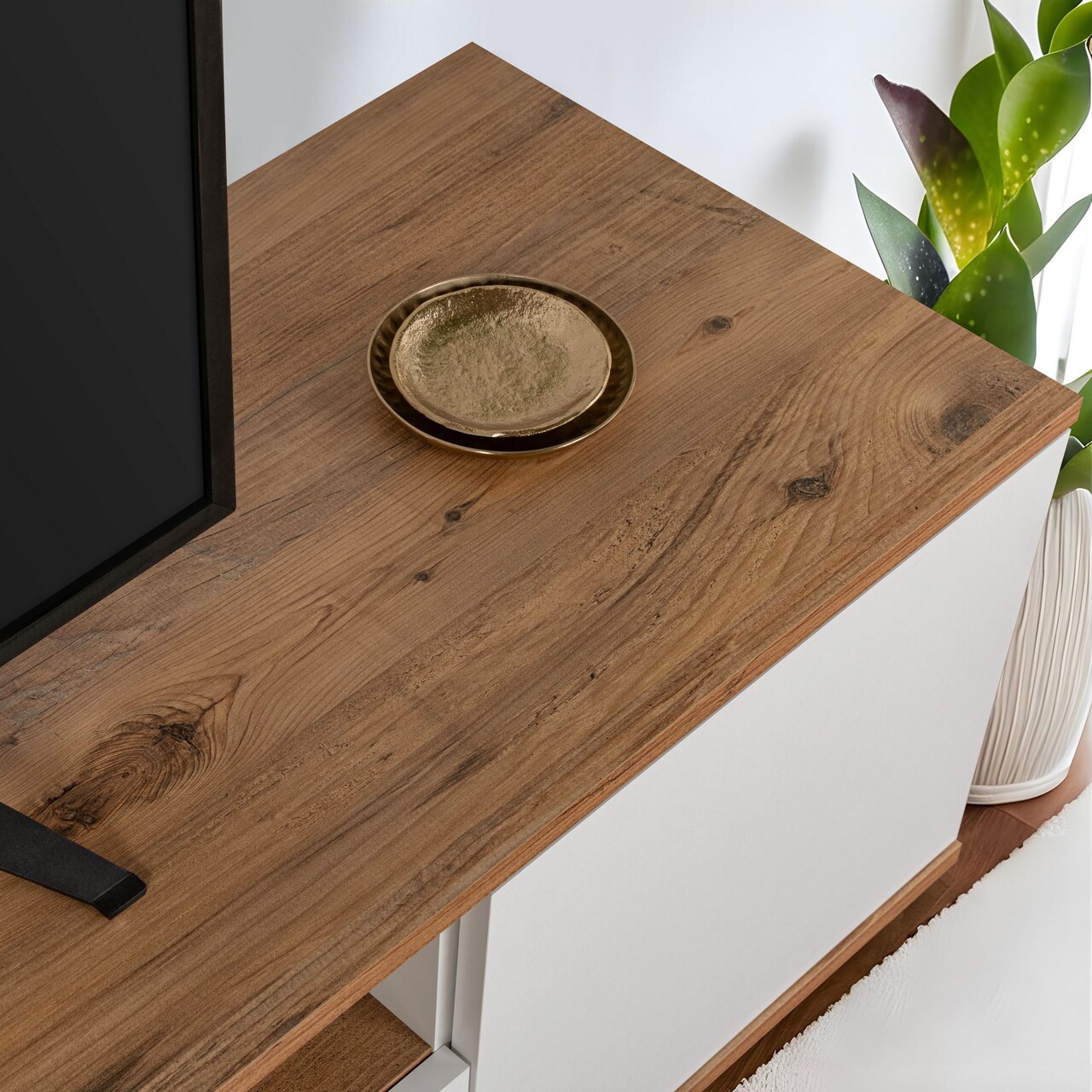 Comoda TV, Hanah Home, Veramont, 180x44.6x44.5 cm, Alb/Pin Atlantic - view 5