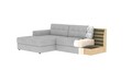 Coltar extensibil stanga 3 locuri ELTAP, LT-09MO, Blezalt, 240x150x82 cm, lemn/poliester, bej inchis