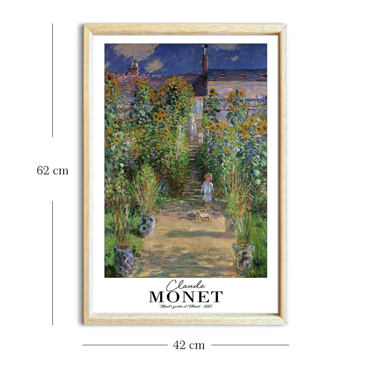 Tablou decorativ, 4262AHSMONET-014, Lemn masiv, Fundal: 100% MDF (Grosime: 2,7 mm), Multicolor - view 5