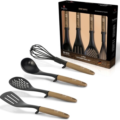 Poza Set 4 ustensile de bucatarie Ebony Maple, Berlinger Haus, silicon/plastic,