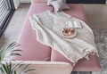 Canapea extensibila 4 locuri ELTAP, SO-SIL-24VE-61MAT, Silva, 236x95x90 cm, lemn/poliester, roz