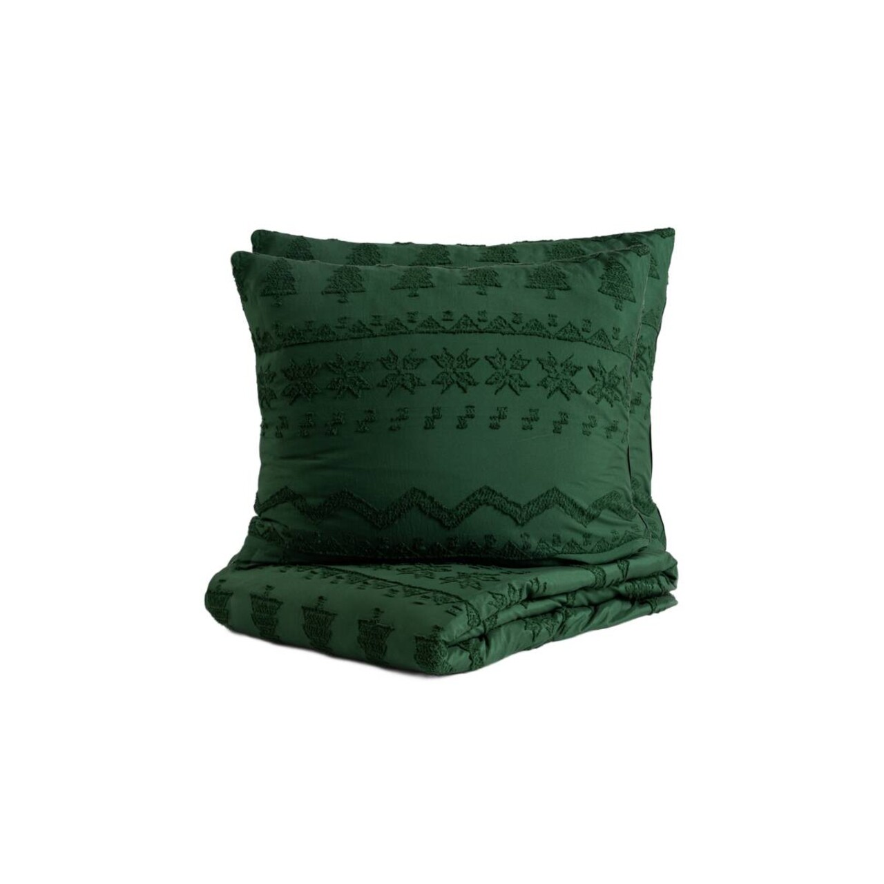 Lenjerie de pat dubla Mariah, Homla, 3 piese, 160x200 cm, microfibra din poliester, verde - 1 | YEO