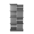 Corp biblioteca, Zena Home, Arya, 80x160x24.6 cm, PAL, Antracit/Alb