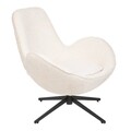 Fotoliu Lunaire, Homla, 86x76x87 cm, metal/poliester Teddy Boucle, bej