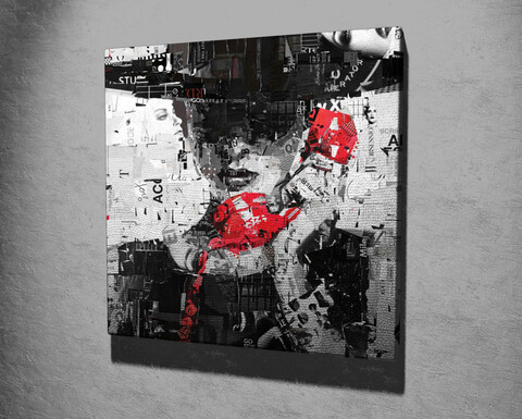 Tablou decorativ, kc338, canvas, lemn, multicolor