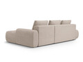 Coltar extensibil dreapta 3 locuri, Linz, Cosmopolitan Design, 275x142x84 cm, cotiera stanga, tesatura structurata, bej sand