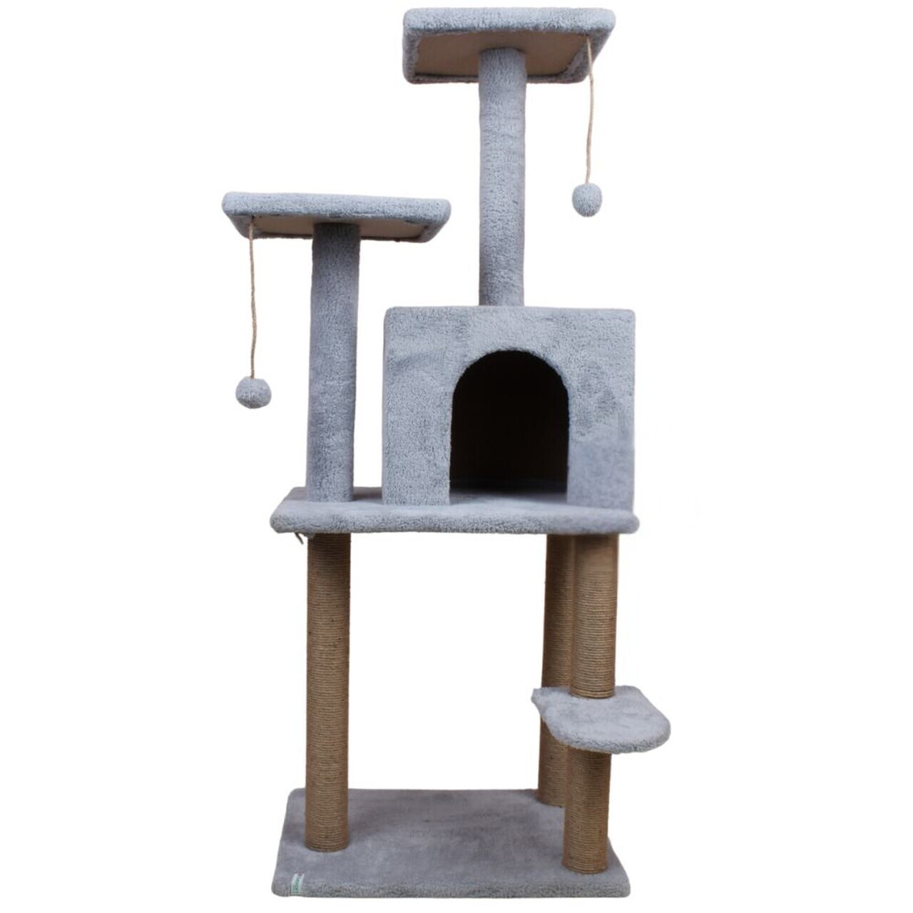 Casă pentru pisici, Paws &amp; Whiskers, Calista, MATERIAL TEXTIL WELSOFT, Gri