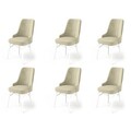 Set de scaune, Charlotte, Pare, Metal, Crem/Alb