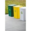 Pubela Begreen cu capac, colectare selectiva, plastic, 50 L, galben