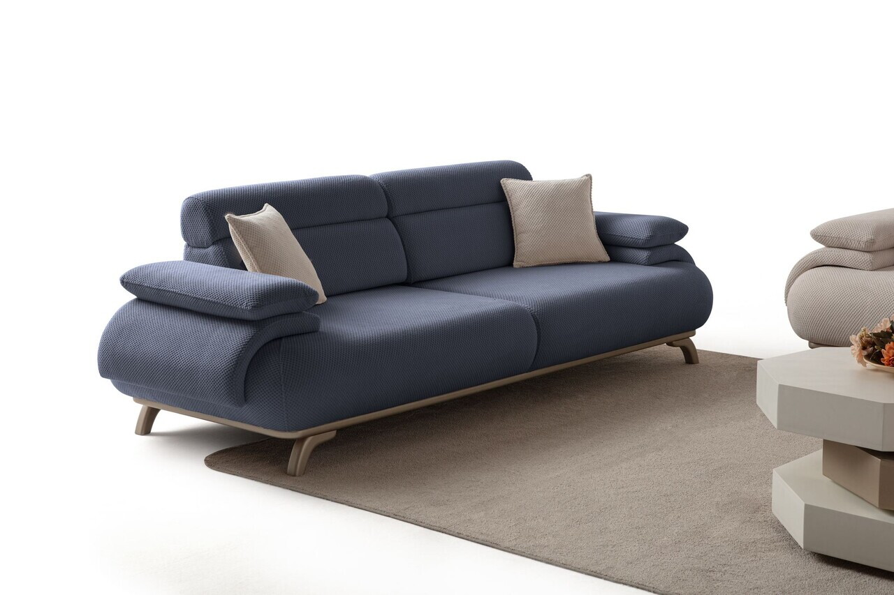 Canapea 3 locuri, Atelier del Sofa, 752EST1141, Lemn de carpen/PAL melaminat, Albastru navy - view 7