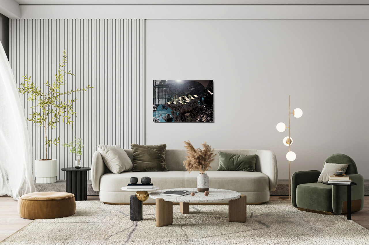 Tablou decorativ, 1314, Sticla temperata, 50 x 70 cm, Multicolor - 1 | YEO