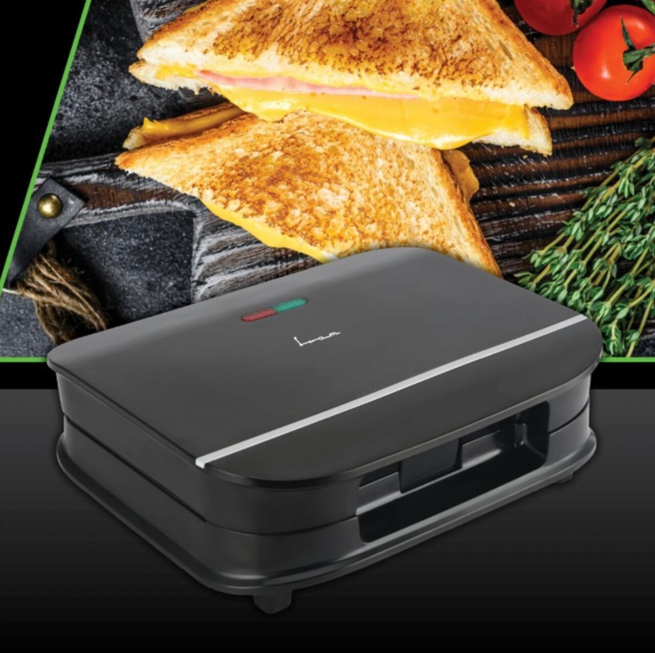 Sandwich maker Fram, 700W, negru
