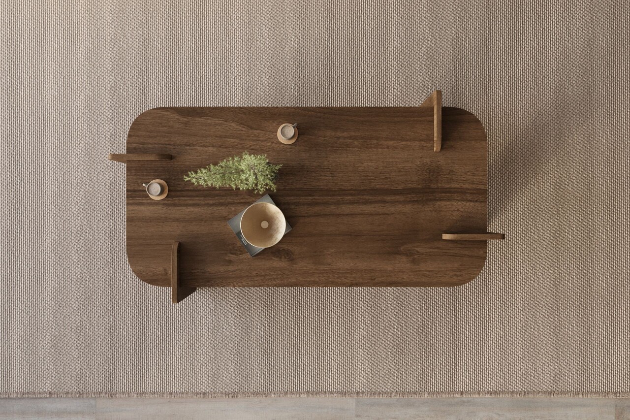 Masuta de cafea, Hanah Home, Lovge, 120x35x60 cm, Maro - view 4