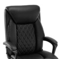 Scaun de birou Victory, Pakoworld, 64.5x72.5x118 cm, piele ecologica, negru