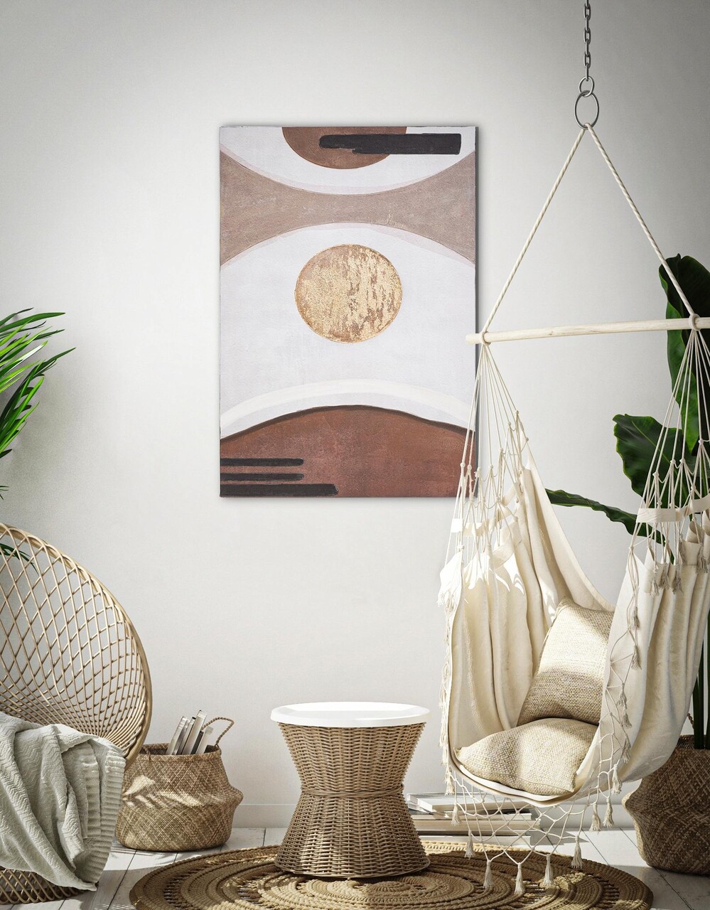 Tablou decorativ Sunry, Mauro Ferretti, 80x120 cm, lemn pin/canvas pictat manual - 1 | YEO