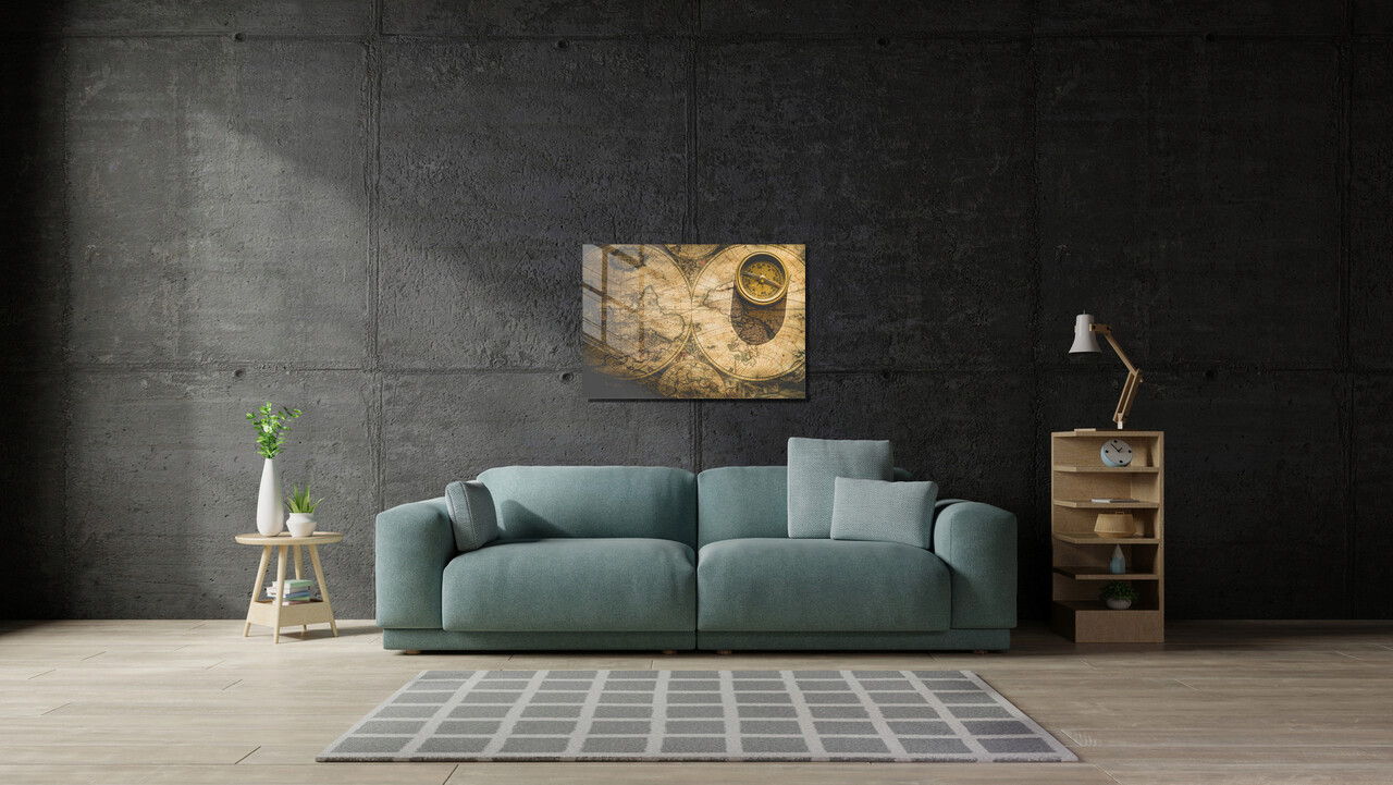 Tablou decorativ, 1267, Sticla temperata, 70 x 100 cm, Multicolor - 1 | YEO