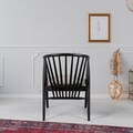Scaun, Fairfax, Albero51, 55x77x47 cm, Lemn de fag , Negru/Bej