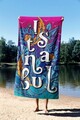 Prosop de plaja, Astacura, Beautiful Istanbul 70, 70x130 cm, Poliester/Poliamida, Multicolor