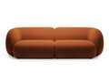 Canapea modulara 4 locuri, Kate, Micadoni, 243x99x76 cm, catifea, teracota