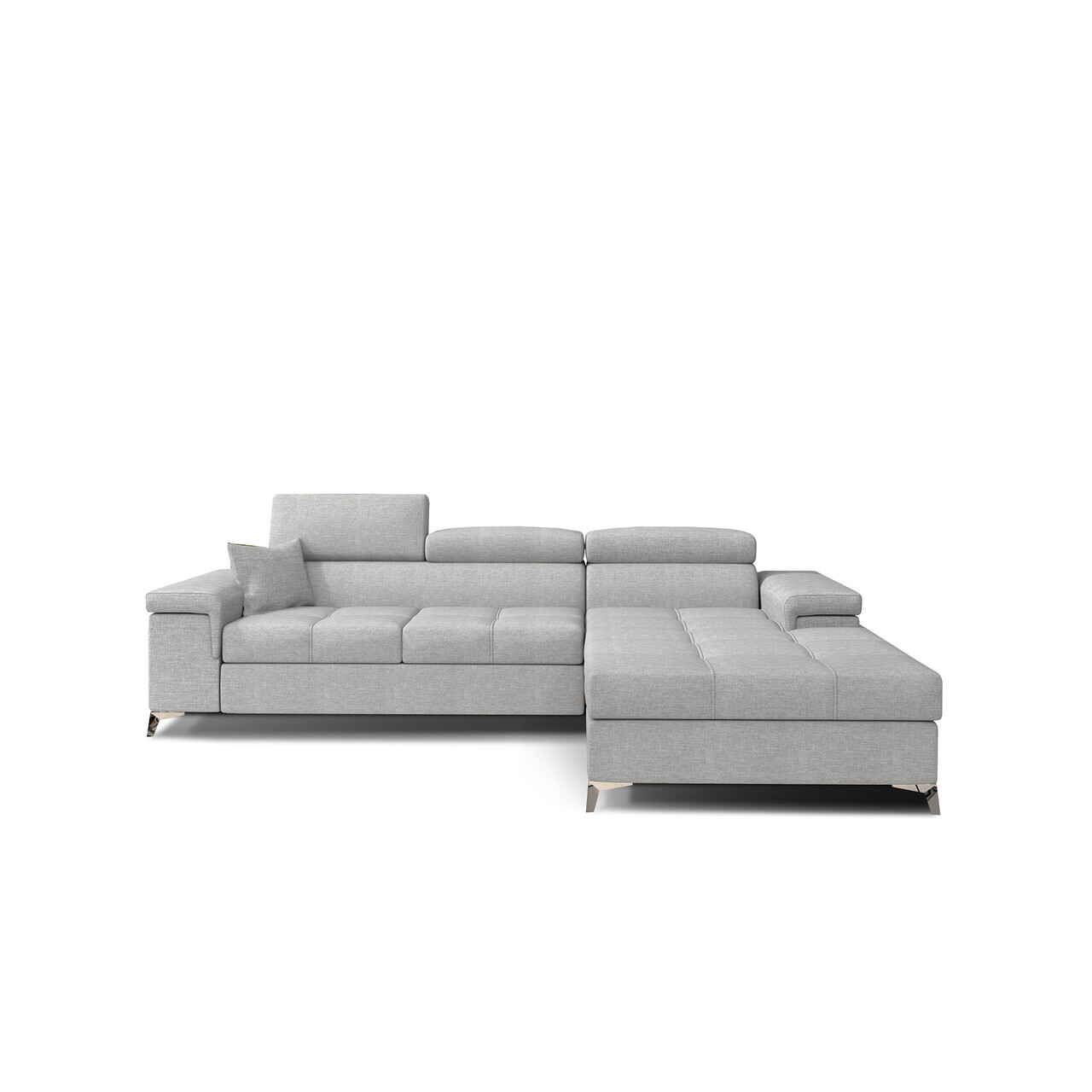 Coltar extensibil dreapta 4 locuri ELTAP, Ric-37, Ricardo, 281x205x88 cm, lemn/poliester, gri deschis - view 2