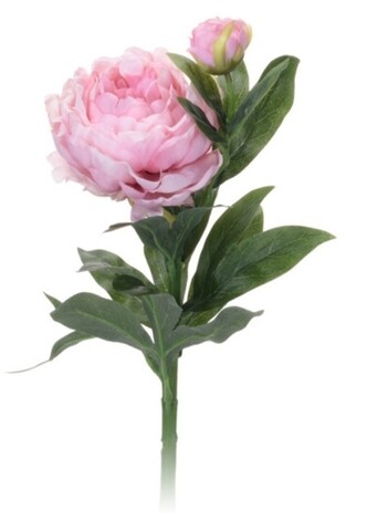 Poza Floare artificiala Peony, 17x17x61 cm, poliester, roz deschis