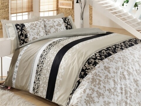 Lenjerie de pat pentru o persoana, 3 piese, 100% bumbac ranforce, Cotton Box, Deborah