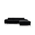 Coltar extensibil dreapta 3 locuri ELTAP, RT-10VE, Grayson, 278x205x92 cm, lemn/poliester, negru
