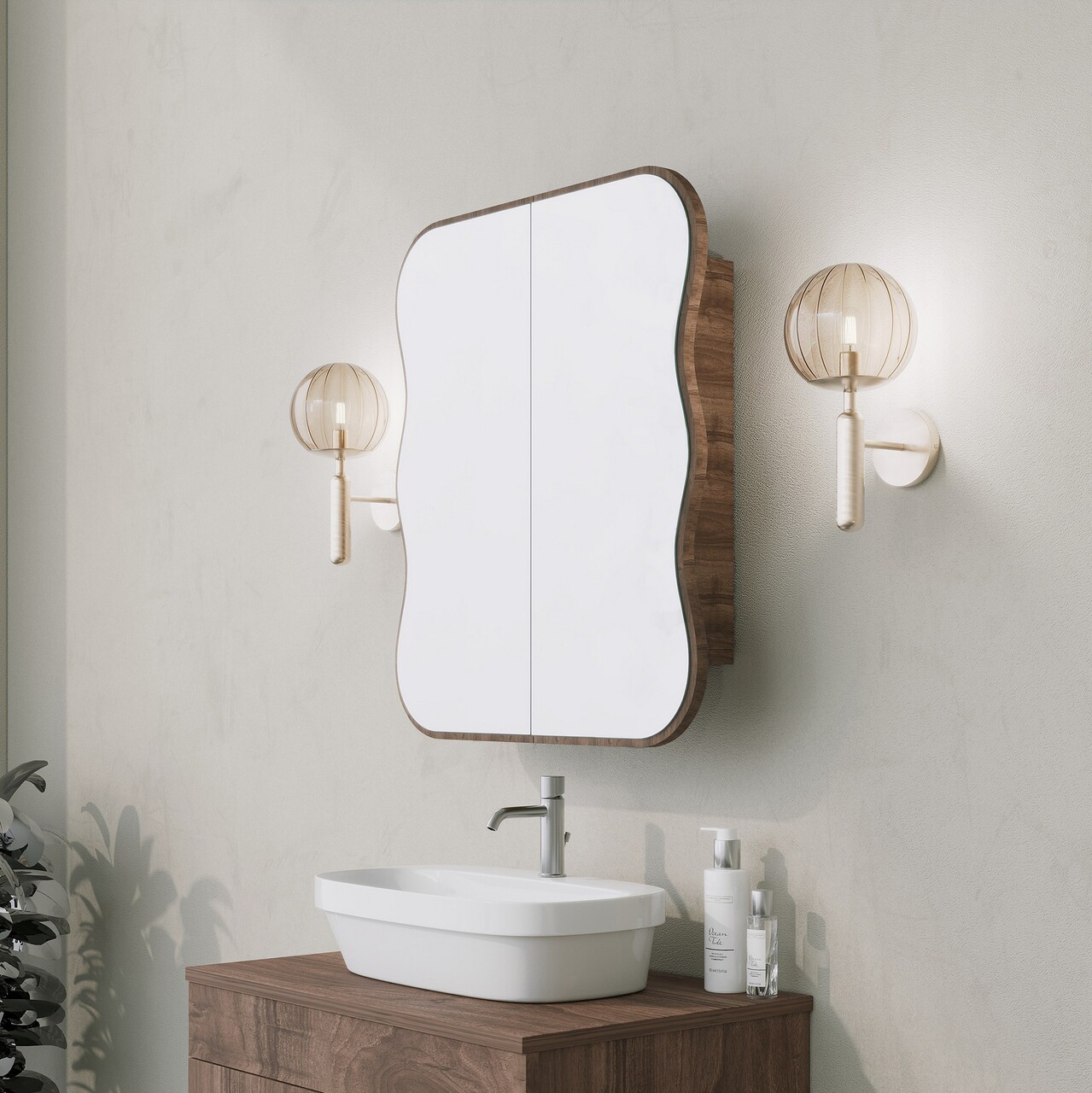 Dulap de baie, Neostill, Day Dream, 12x45x50 cm, 100% CARTON DURO, Maro - 1 | YEO