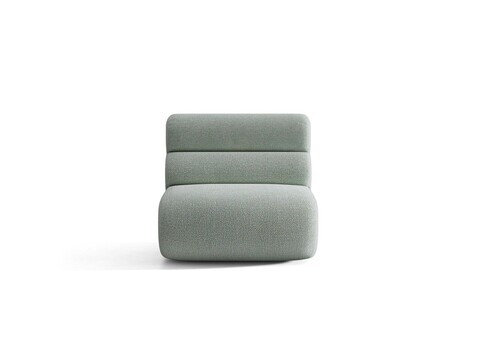 Modul canapea 1 loc fara cotiere, Neo, Micadoni Home, 85x100x83 cm, tesatura Chenille Silencio, albastru muted