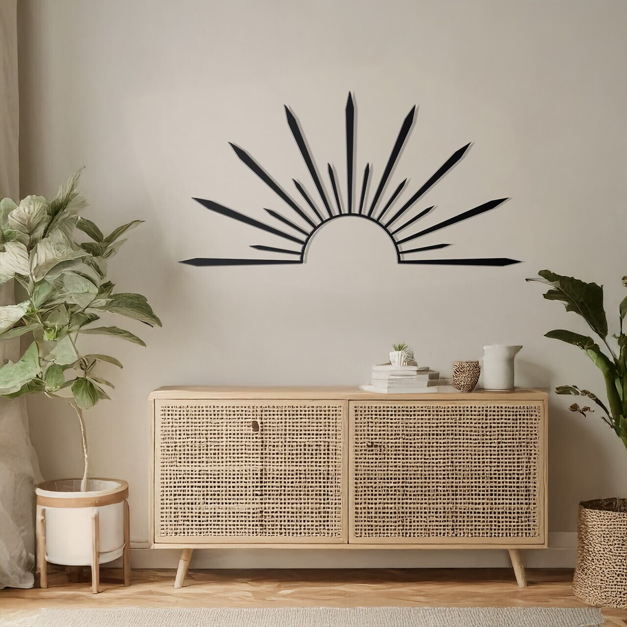 Decoratiune de perete, DCV-1060-MT, 70 x 40 cm, Negru — imaginea 3