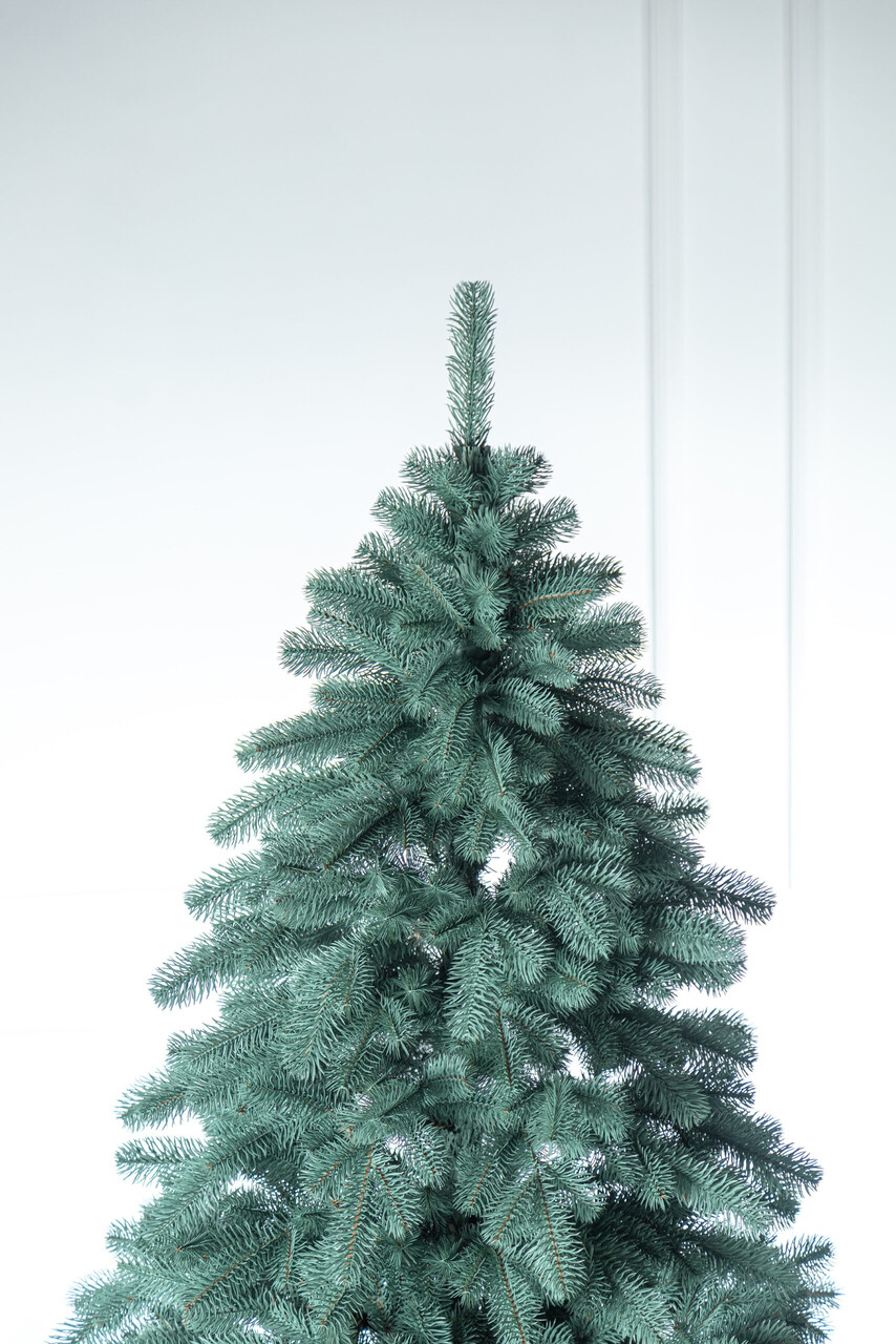 Brad artificial Christmas Deluxe by Sersimo, Kovalivka Select argintiu, integral 3D, 210 cm