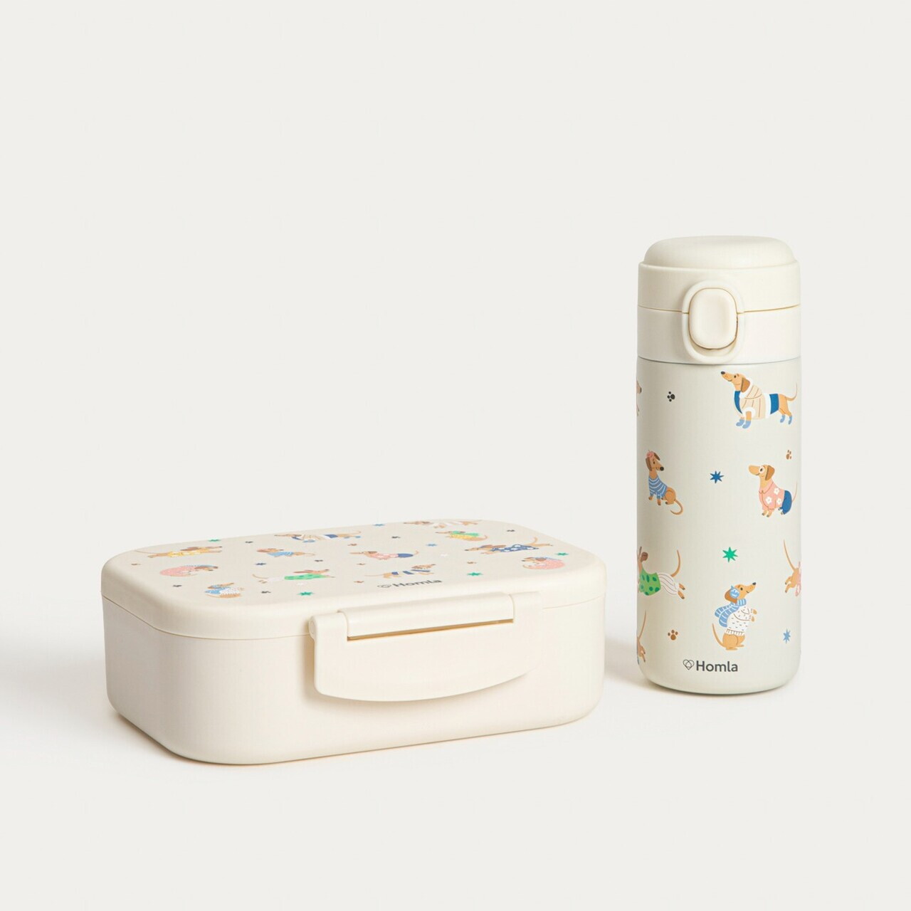 Set caserola pranz si sticla termos Bitea, Homla, plastic, multicolor — imaginea 2