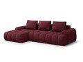 Coltar extensibil stanga 3 locuri, Linz, Cosmopolitan Design, 275x142x84 cm, tesatura structurata, bordo