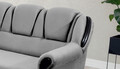 Coltar extensibil stanga 3 locuri ELTAP, L-005, Lord, 243x180x112 cm, lemn/poliester, gri deschis/negru