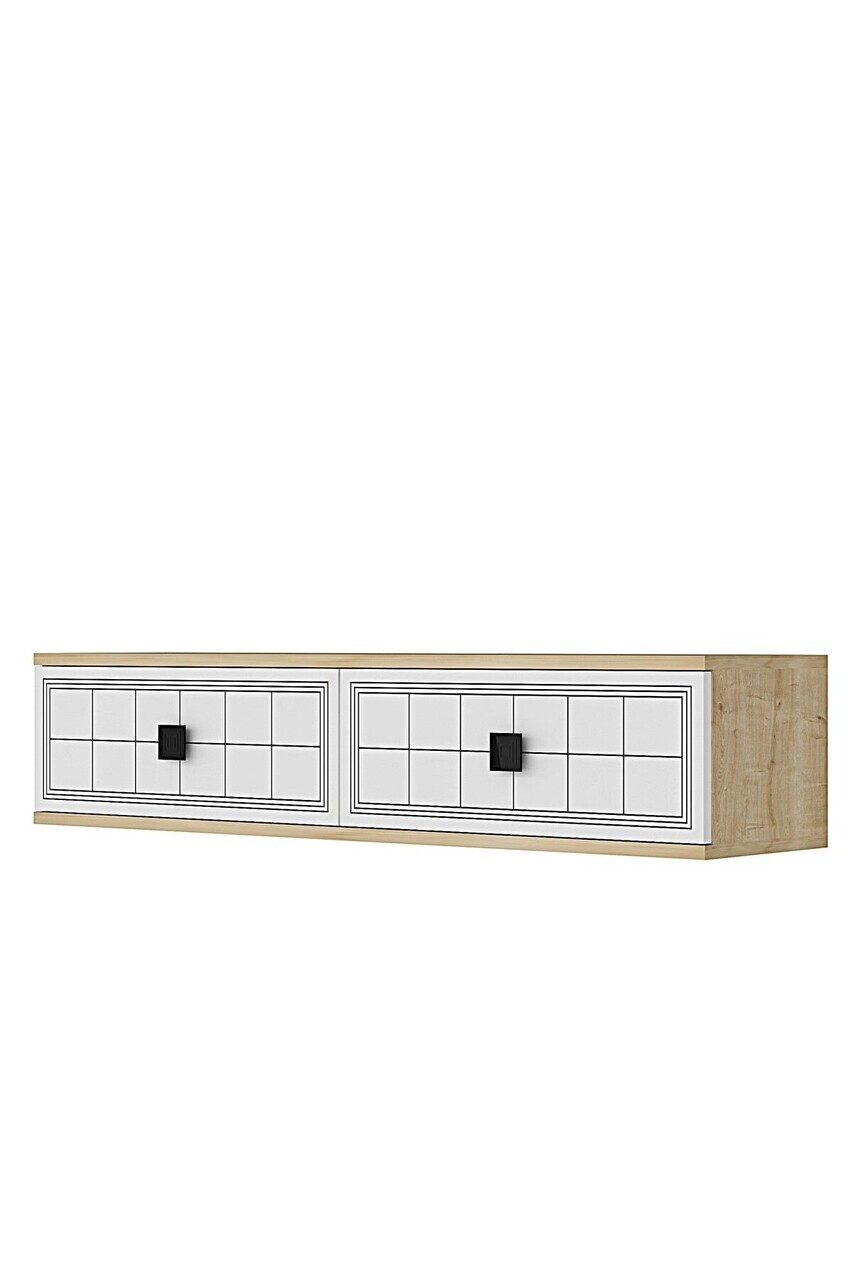 Dulap, Hanah Home, Yuka 120, 120x25.5x29.6 cm, Stejar Safir / Alb — imaginea 5