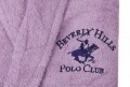 Halat de baie unisex, Beverly Hills Polo Club, 100% bumbac, M/L, lila