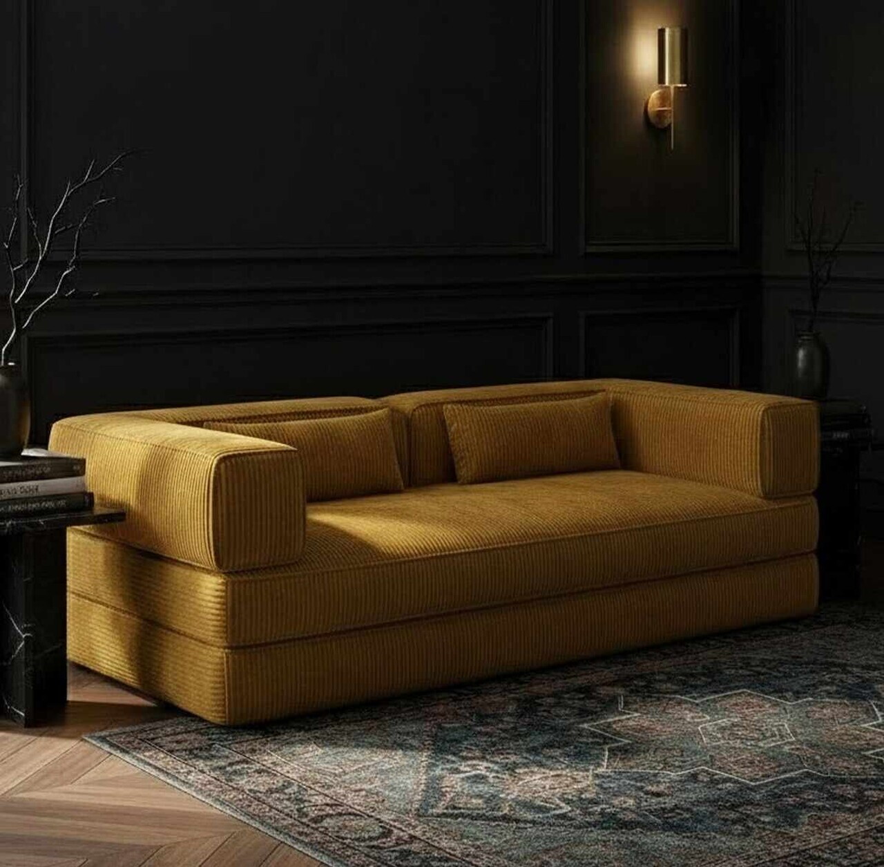 Canapea 3 locuri, Atelier del Sofa, 326NYR1152, Galben mustar — imaginea 5
