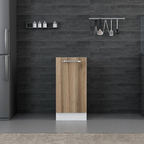 Dulap pentru bucatarie, Hanah Home, Minar, 40x87x58 cm, Alb / Dore