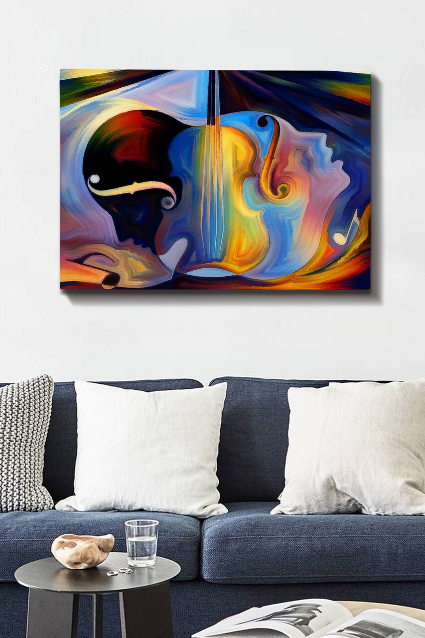 Tablou decorativ, Kanvas Tablo (70 x 100), Cadru: 100% LEMN (grosime: 3 cm), Multicolor - view 2