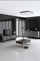 Consola, Bexley, Luxe, 160x35x80 cm, PAL, Antracit / Aur