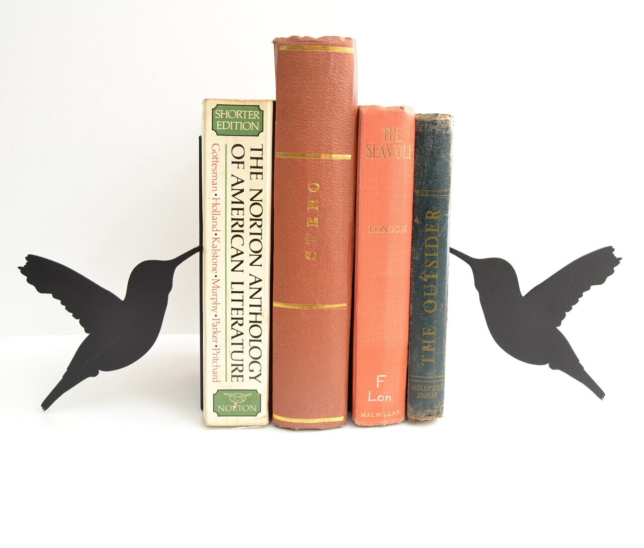 Opritor de carti, RT-MET-BOOKEND-006, Dimensiune: 20 x 8,2 x 19 cm (2 bucăți), Negru