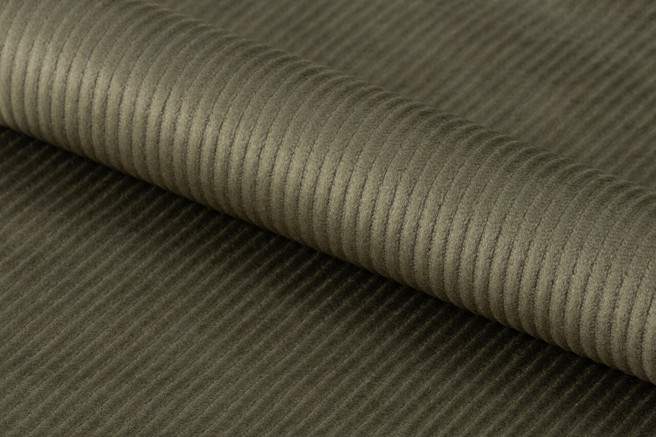 Scaun Evelyn, Actona, 43x58.5x82 cm, tesatura corduroy/otel, verde olive - view 9
