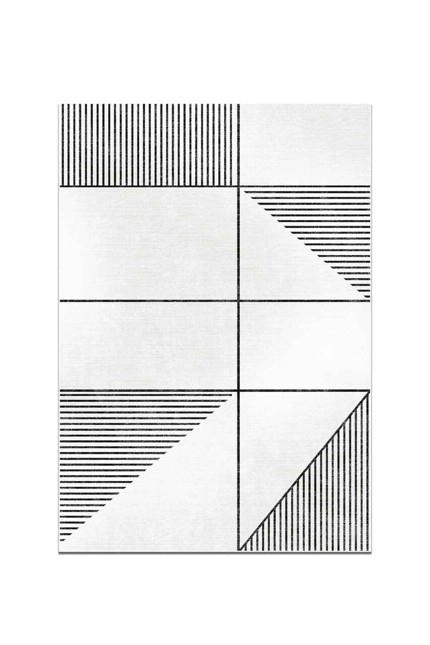 Covor, CLR-7350-Beyaz-1, 160x250 cm, Poliester, Alb — imaginea 2