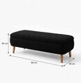 Banca, Hanah Home, Rena, 90x45x30 cm, Negru