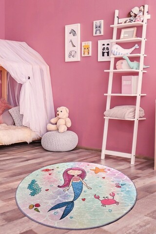 Covor, Mermaid  , 50% catifea/50% poliester, Multicolor