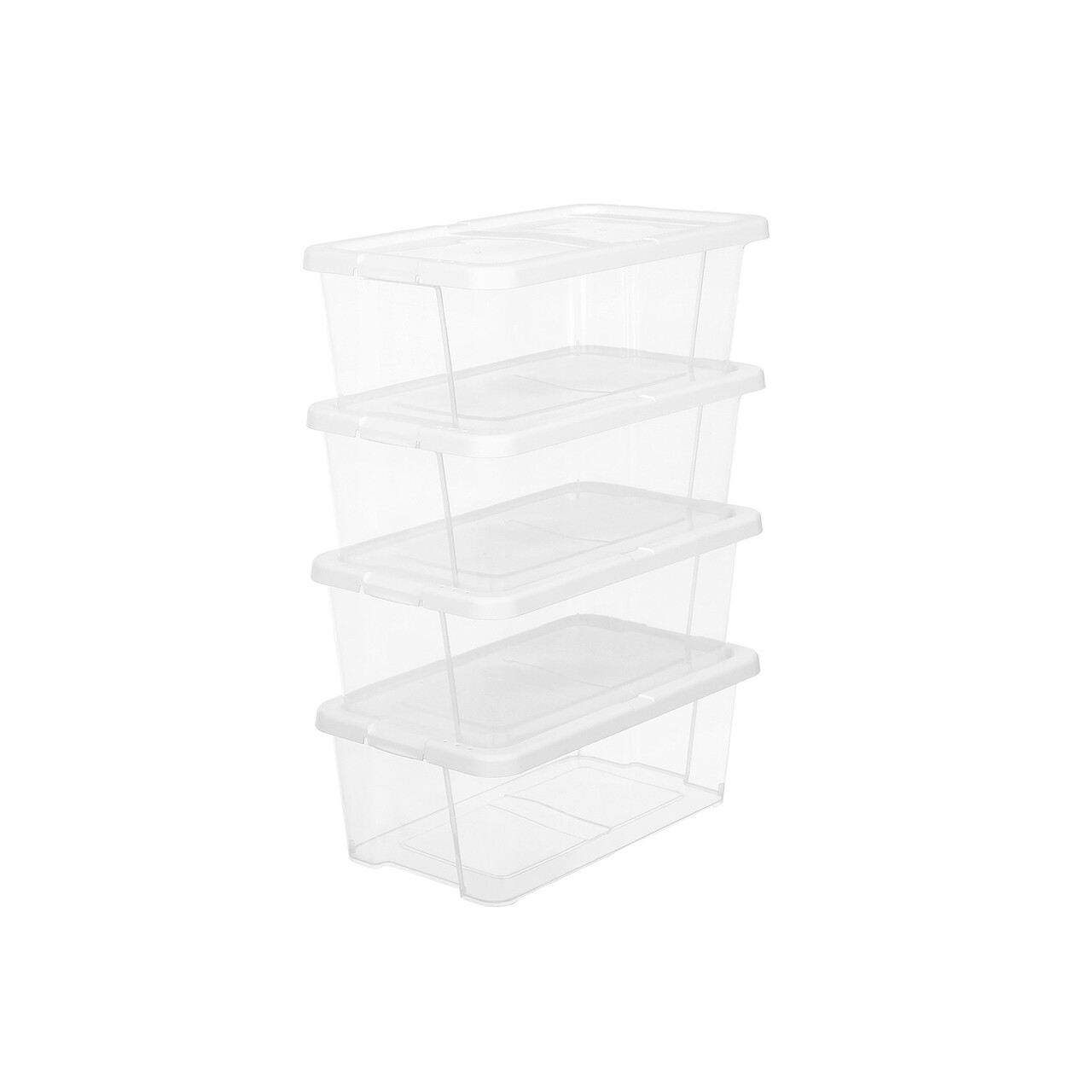 Set 12 cutii de pantofi, Songmics, 34.5x19.5x12.5 cm, polipropilena, transparent - view 10