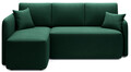 Coltar extensibil stanga 3 locuri ELTAP, Hadson, 206x150x89 cm, lemn/poliester, verde inchis
