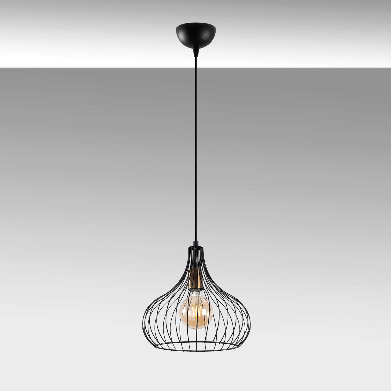 Lustra, Fulgor, 942FLG1601, Metal, Negru/Maro antic - 2 | YEO